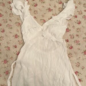 Francescas Gorgeous White Flowy Mini Dress
